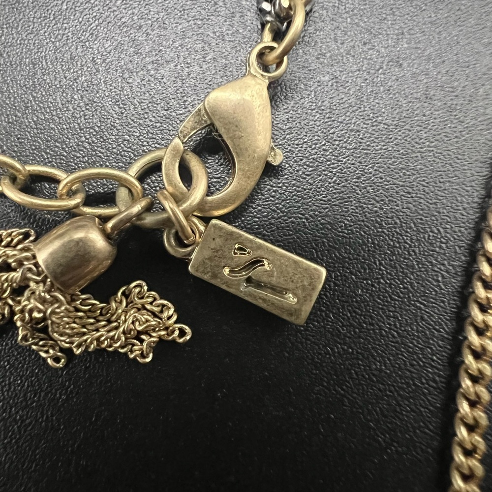 Vera Wang Long Multi Chain and Pendant Necklace Gold And Silver Tone - Picture 2 of 2